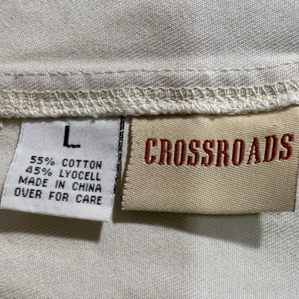 Crossroads Womens Large White Cotton Lyocell Sleeveless Side‎ Button Maxi Dress - Picture 3 of 9